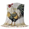 thumbnail image 6 of Retro Rooster Blanket Soft Cozy Warm Throw Blanket for Couch, Plush Fuzzy Flannel Fleece Blankets for Sofa, Farmhouse Animals Wooden Bed Blankets Lightweight Gifts for Women, 40"x60", 6 of 9