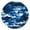 Blue White Camo, variant on Blue White Camo Digital Shapes Pattern Round Fitted Tablecloth with Elastic Edge,Dining Table Cover Waterproof,Outdoor Round Tablecloth for Camping,Dining,Indoor and Outdoor