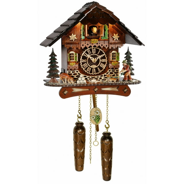 Horloge Coucou Quartz Forêt Noire Maison avec Musique et Lumière