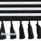 thumbnail image 5 of Cortina De Ducha Negra Rayas Blancas Con Borlas Negras Juego De Cortinas De Baño De Poliéster Con Ganchos Cortinas De Baño Decorativas Para Hotel Spa Pesadas De 72 Pulgadas 72 X 72, 5 of 5