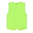 thumbnail image 3 of Sinleey Kids Volunteer Activities Vest Solid Color Button Down Waistcoat Boys Girls Waiter Bartender Fluorescent Green M, 3 of 5