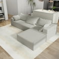 thumbnail image 3 of Miekor Furniture Modern Upholstered Sectional Sofa Couch Set,Modular 108" L Shaped Sectional Living Room Sofa Set With 6 Pillows,Free Combination Sofa Couch for Living Room,Bedroom W4US0183, 3 of 9