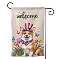 thumbnail image 6 of Welcome Patriotic Corgi Garden Flag Double Sided 12x18 Inch Summer Spring Flowers Yard Flag Outdoor Decoration Home Gifts for Men Women Birthday Gifts Memorial Day, 6 of 7