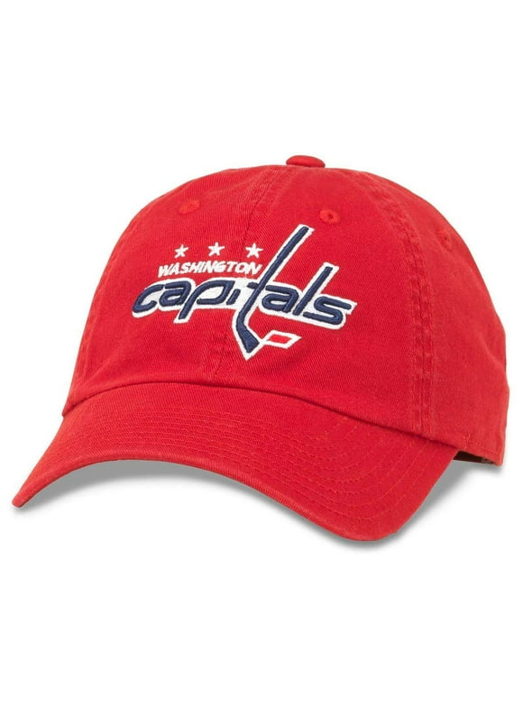 American Needle Blue Line NHL Team Dad Hat, Washington Capitals, Red (40742A-WAC)