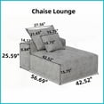 thumbnail image 3 of Modern Oversized Sparkling Chenille Modular Sectional Sofa - No Assembly, Tufted Design for Family Rooms, 3 of 7