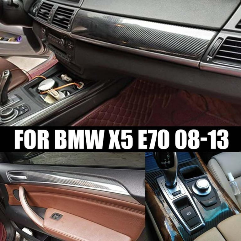 YeekTok For BMW X5 E70 X6 E71 Carbon Fiber Interior Accessories Whole Kit  Cover 08-13 