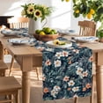thumbnail image 3 of Burlap Table Runner 70 Inches Long, Tropical Lily Flower Jungle Leaves Non-Slip Kitchen Table Runners for Dining Room Everyday Use Party Table Decorations Watercolor Summer Plant, 3 of 9