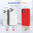 thumbnail image 2 of Compatible with iPhone 11 Phone Case,  Liquid Silicone Gel Rubber Full Body Drop Protection Shockproof Cover Phone Case for iPhone 11 6.1 inch（Red）, 2 of 13