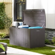 Plastic Development Group 105-Gallon Water-Resistant Lockable Resin Deck Box, Java Brown