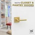 thumbnail image 2 of Mega Handles | Prime Dummy Door Lever | Pack of 2| Satin Brass, 2 of 4