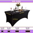 thumbnail image 6 of ICEANT 2 Pack 6FT Stretchable Tablecloth, Waterproof Spandex, Wrinkle Resistant for Dining、 Wedding Party, Black, 6 of 7