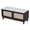 Dark Brown, variant on Nmkwnr Wood Frame Storage Bench with 2 Doors, Upholstered Seat Shoe Bench Organizer for Hallway, Living Room, Dark Brown