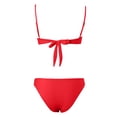 thumbnail image 5 of Sopiago Womens Swimsuits Women Twist High Waisted Bikini Swimwear Two Piece Ruched Tummy Control Swimsuit Red,L, 5 of 5