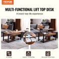 thumbnail image 2 of VEVOR Table Basse Relevable 41,7 Pouces Table Basse Rectangulaire pour Salon Marron, 2 of 9