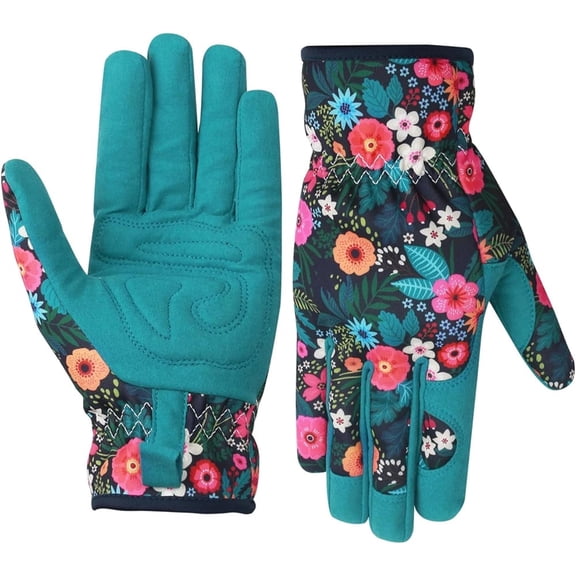 Sugagale Work Gloves for Women and Ladies, Leather Gardening Gloves Flexible Mechanic Working Gloves,M