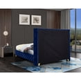 thumbnail image 5 of Meridian Furniture Savan Navy Velvet Queen Bed, 5 of 15