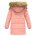 thumbnail image 3 of Wantdo Kid's Puffer Jacket Thicken Fleece Lined Winter Coat Hooded Parka Pink 8, 3 of 10