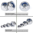 thumbnail image 4 of Compatible With150pcs 304 Stainless Steel Lock Nut Nylon Insert M3 M4 M5 M6 M8 M10, 4 of 4