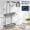 Grey, variant on Aluminum Shower Caddy Hanging, 2-Tier Shower Organizer with Hooks and Soap Holder, Rust-Resistant Shower Rack for Bathroom, Gold Finish