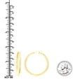 thumbnail image 2 of 10k 10kt Yellow Gold Womens Round Tube Diamond-cut Patterned Fancy Hoop Earrings 4mm-57 Jewelry Gift for Women, 2 of 2