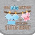 thumbnail image 4 of Inktastic This Big Brother is Expecting a Little Sister Boys Baby Bib, 4 of 4