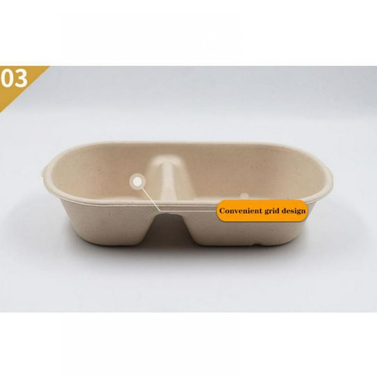 Biodegradable Take Out Food Containers Microwaveable, Disposable Takeout  Box to Carry Meals Togo. Great for Restaurant Carryout or Party Take Home  Boxes 