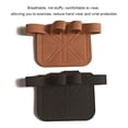 thumbnail image 3 of Yuarrent Almohadillas de guantes de mano de elevación antideslizantes de cuero para Fitness Home Gym Brown Type3 NO3, 3 of 6