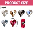 thumbnail image 2 of 120pcs Flatback Rhinestones Heart-Shaped Iridescent Face Gems Eye Gemstones Nail Charms for Crafts Glass Crystals for Jewelry Making, Eye Makeup-style:style1;, 2 of 5
