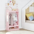 thumbnail image 2 of UTEX Toddler Play Wardrobe, Princess Clothing Children Drawer, Wood Dowel Standard Armoire, 2 of 9