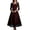 wei163-Red, variant on IWRICH Maxi Dress for Womenfloral Lace Mesh 3/4 Sleeve Elbow Length Outfits Evening Party Wedding Guest Gown Red XL
