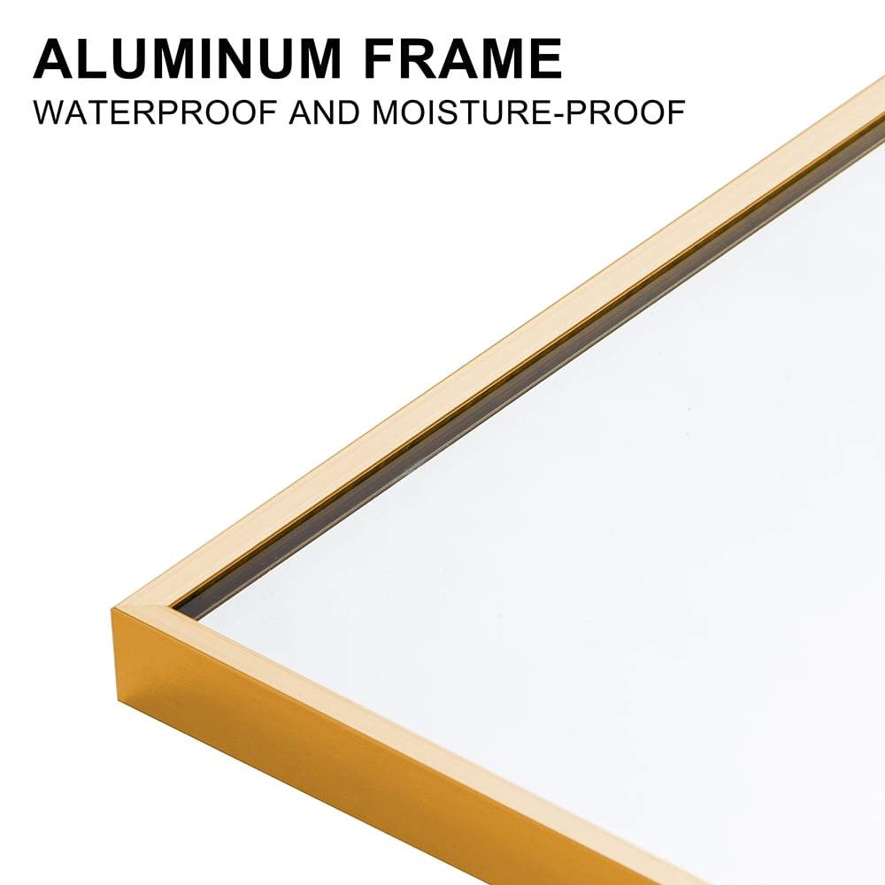 71"x31" Aluminum Alloy Full-length Mirror Arch Decorative Mirror Gold
