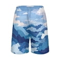 thumbnail image 3 of Men's Pajama Bottoms Athletic Shorts For Men Casual Cotton Ocean Waves, 3 of 7