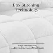Comforter Full White All Season Down Alternative, Cooling Quilted Duvet Insert, Bed Comforter with Corner Tabs, Washable Hypoallergenic Reversible Quilt