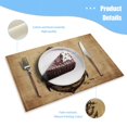 thumbnail image 3 of BaHomeck placemats Set of 4 rectangle Linen Cotton Placemats for Dining Table Washable Heat Resistant,18*12inch,Drawing Of An Anchor With Rope, 3 of 4