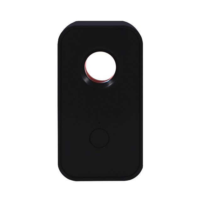 Detector de cámaras infrarrojas portátil con alarma antirrobo y sensor de vibración, diseño moderno y ligero, color negro, ideal para viajes y seguridad personal.