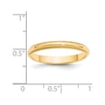 thumbnail image 5 of 14k Yellow Gold 3mm Milgrain Half Round Wedding Band Size 10, 5 of 6