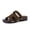 Brown, variant on Tokyo 100% Genuine Leather Suede Platform Sandals for Women Adjustable Strap Heeled Slide with Memory Foam Comfort