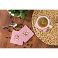 thumbnail image 4 of Carolines Treasures CK4192FC Welsh Terrier Pink Flowers Foam Coaster Set of 4 3 1/2 x 3 1/2 multicolor, 4 of 4