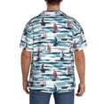 thumbnail image 3 of Kdxio Men's Hawaiian Shirt for Men Short Sleeve Shirt Boat In Ocean Summer Casual Holiday Beach Button Down T-Shirts, 3 of 5
