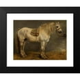 thumbnail image 2 of Piotr Michałowski 14x12 Black Modern Framed Museum Art Print Titled - Horse in the Stables, 2 of 5
