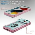 thumbnail image 2 of Allytechgroup Case For iPhone 16 Pro with Slide Camera Cover, [Include 1x Screen Protector] 360° Rotated Kickstand Military Grade Shockproof Protective Cover For iPhone 16 Pro, Green+Pink, 2 of 9