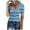 Blue, variant on ALLLIST Green Trendy Tops for Women 2024 Short Sleeve Scoop Neck Striped T-Shirts Casual Button Womens Blouses