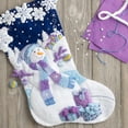 thumbnail image 2 of Bucilla Felt Applique Christmas Stocking Kit, Frosty Night, 18", 2 of 5