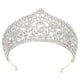 thumbnail image 1 of Tiara de corona para novia, diadema, corona de novia, tocados para fiestas, accesorios de fotografía Blanco, 1 of 9