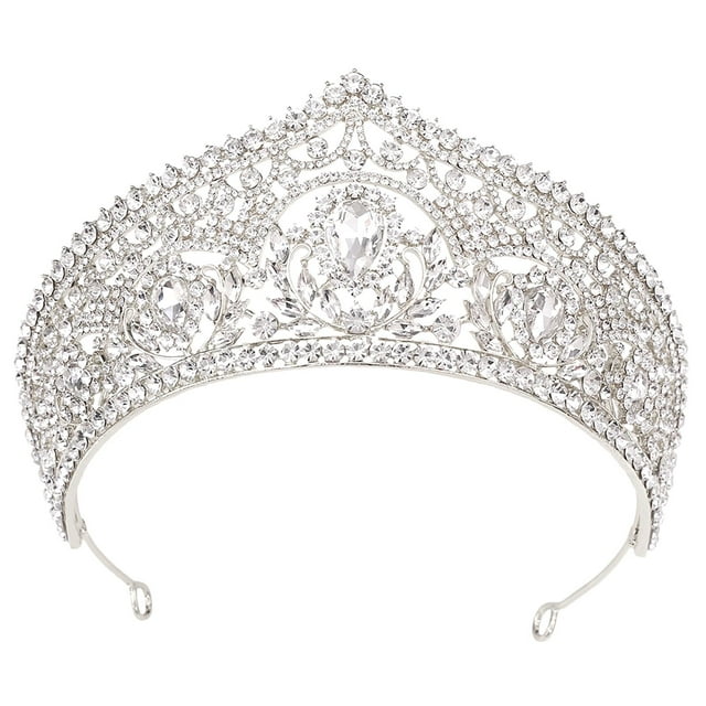 Tiara Fernando Diadema de novia de cristal Blanco Tocados de corona nupcial