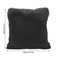 thumbnail image 2 of Funda de almohada mullida, funda de cojín de felpa larga y suave, funda de almohada decorativa para sofá, cama, silla, 40x40cm Speravity LF0207-21B, 2 of 7