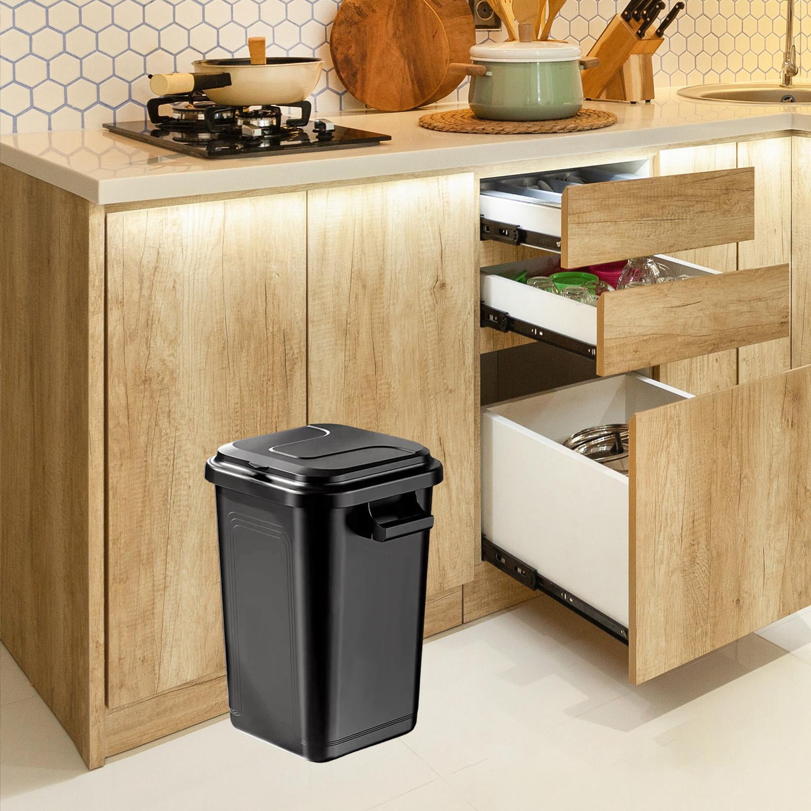 Fiocias Trash Can Recycling Bin Large Capacity Household Trashcan Dustbin Garbage Can Waste Bin for Office Lobby Toilet Kitchen Hotel With Lid XL