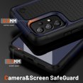 thumbnail image 6 of ELEHOLD for Samsung Galaxy A53 5G 2022 Fit Case, Military-Grade Dual Layer Raised Frame Screen & Camera Lens Protective Armor Hybrid PC+TPU Anti-Drop Shockproof Slim Rugged Case,Navyblue, 6 of 8