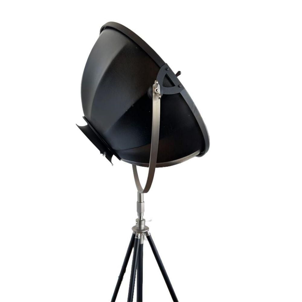 MILEE FLOOR LAMP<br>Black shade, gold inside, Black Legs<br><br>Adjustable height<br><br>Lamp Holder: E27<br>70"-94.5"H x 23.5"D