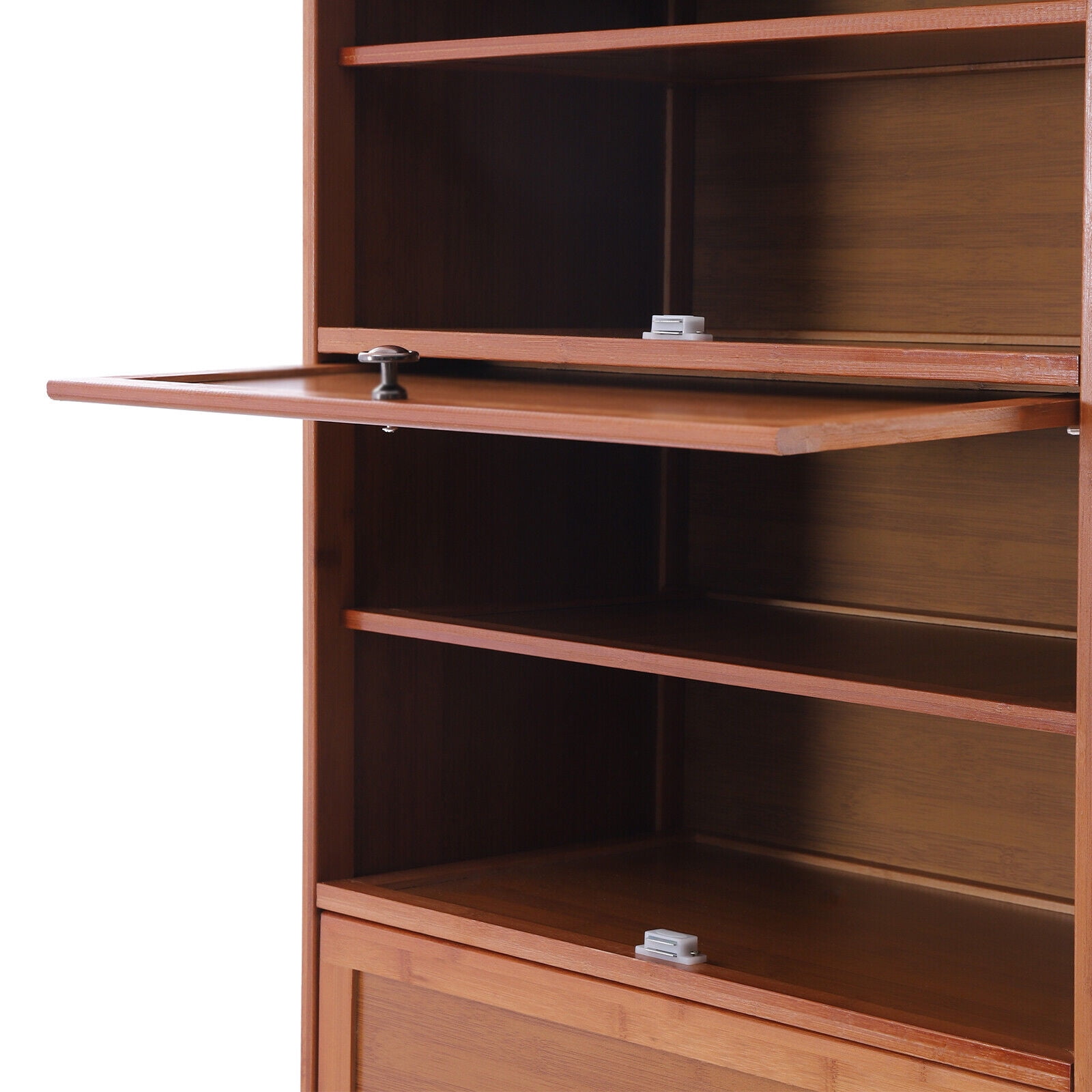 10 Tiers Bamboo Shoe Rack Cabinet, Wood Shelf Stand Storage Book Shelf Organizer